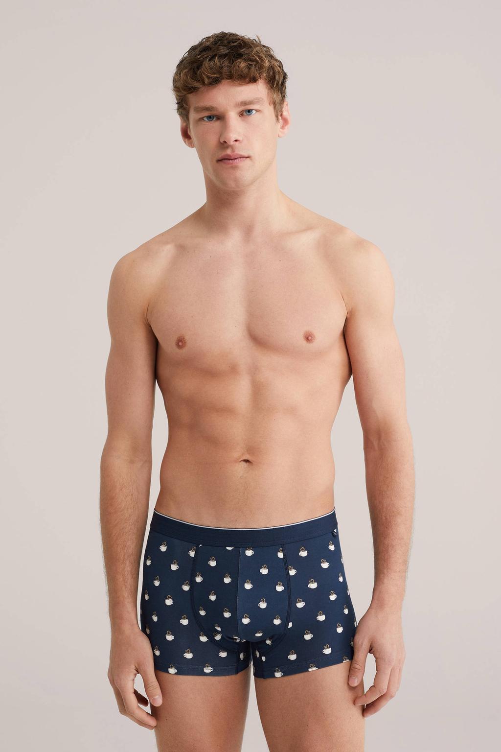 WE Fashion boxershort donkerblauw