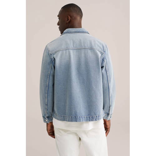WE Fashion overshirt light blue denim afbeelding