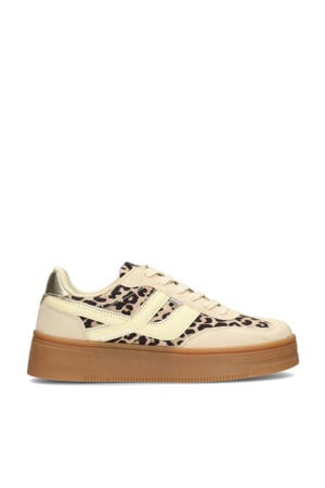 Georgia sneakers met panterprint beige