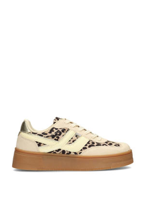 Georgia sneakers met panterprint beige