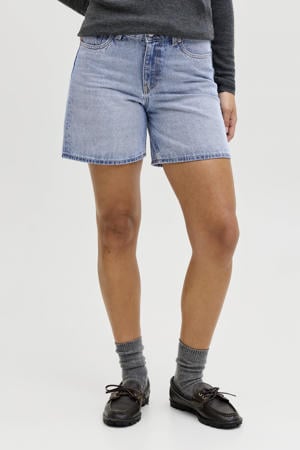 denim regular waist short light blue denim