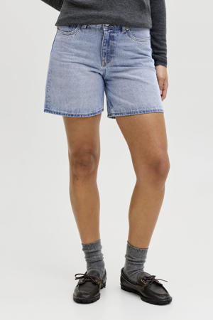 denim regular waist short light blue denim
