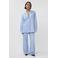 Studio AMAYA wide leg regular waist broek lichtblauw