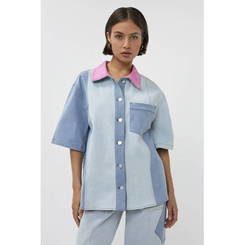 Studio AMAYA Jax high waist loose fit jeans light blue denim afbeelding