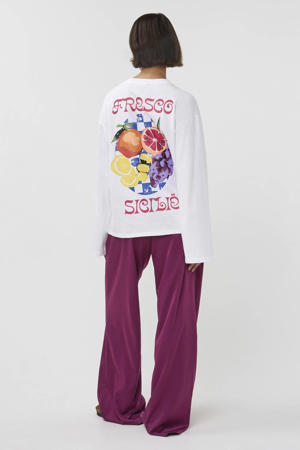 T-shirt met backprint wit