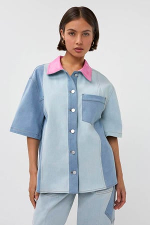 denim blouse light blue denim