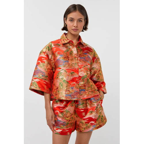 Studio AMAYA regular waist casual short rood afbeelding