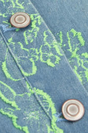 thumbnail: Studio AMAYA denim gebloemde spijkerjurk light blue denim