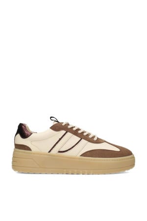Anemone leren sneakers taupe/beige