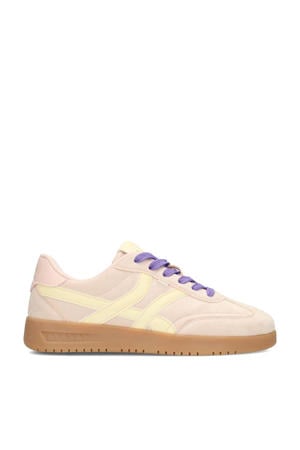 Megan suède sneakers beige/lichtgeel