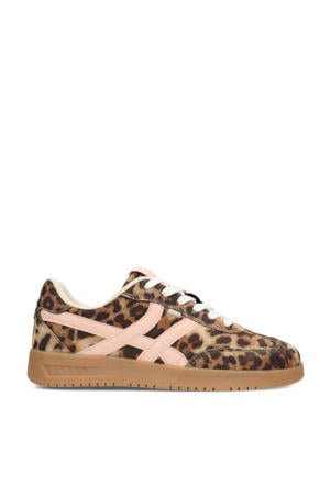Megan sneakers met panterprint beige/zwart