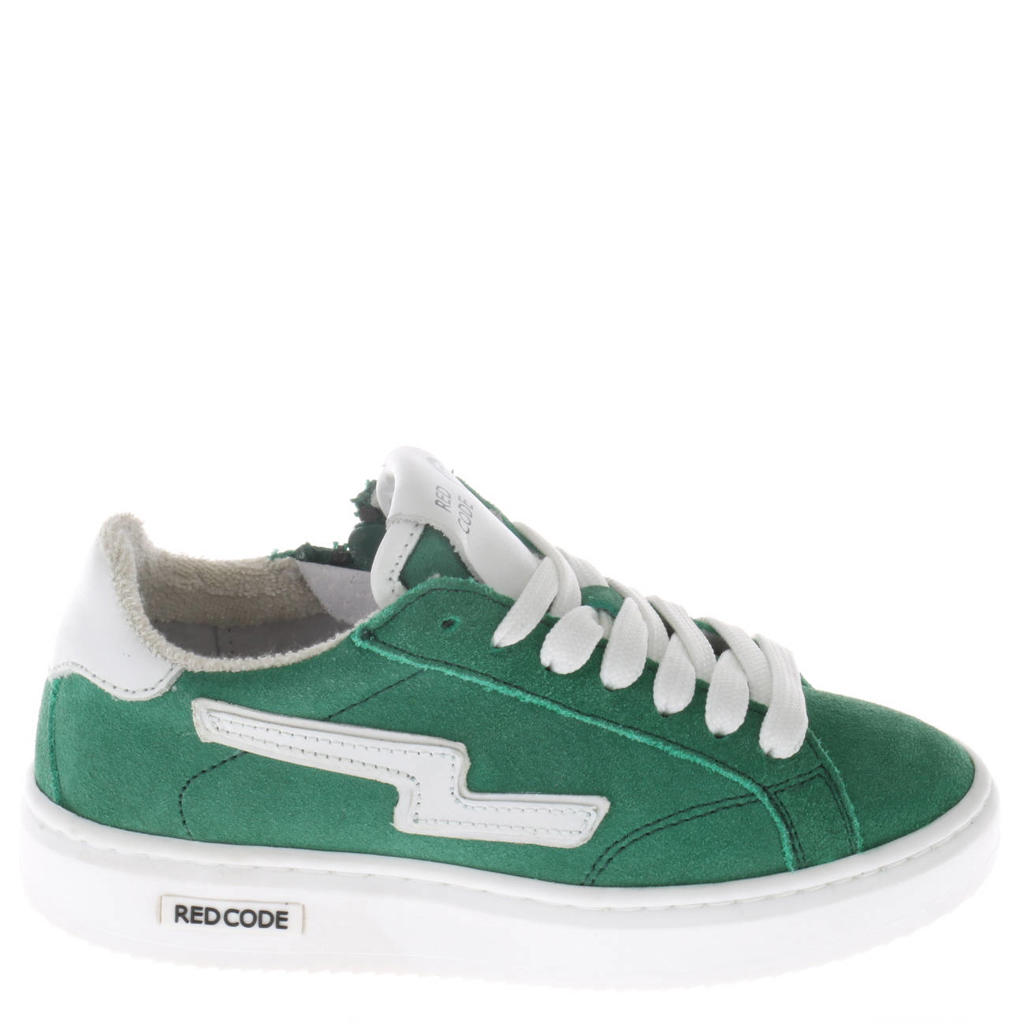 Groene jongens Red Code suède sneakers met veters