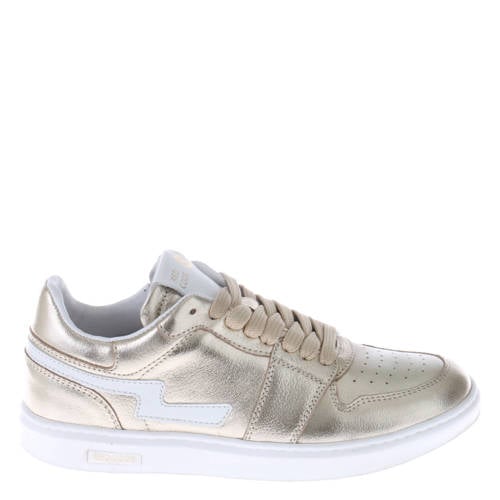 Red Code leren sneakers goud