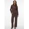 VERO MODA wide leg regular waist casual broek donkerbruin