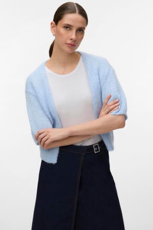 gebreid vest lichtblauw