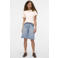 VERO MODA wide leg regular waist denim jort light blue denim