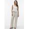 VERO MODA wide leg regular waist casual broek lichtgrijs