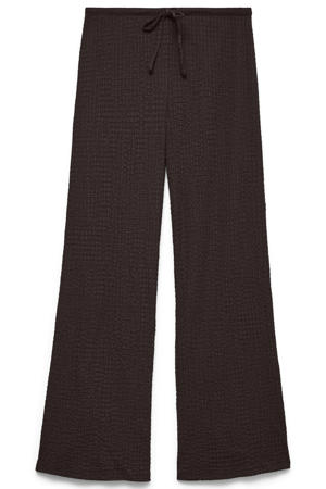 wide leg high waist casual broek