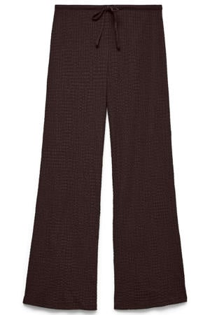 wide leg high waist casual broek