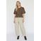 VERO MODA top met stippen donkerbruin