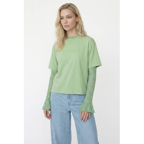 VERO MODA T-shirt lichtgroen afbeelding