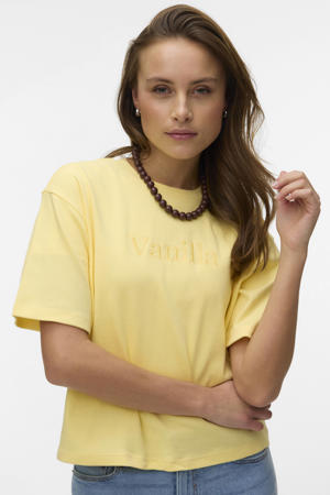 T-shirt lichtgeel
