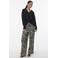 VERO MODA wide leg regular waist casual broek zwart