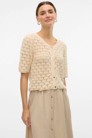 gebreid vest ecru