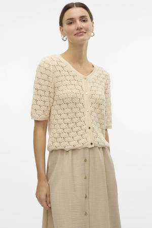 gebreid vest ecru