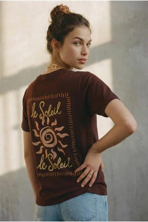 T-shirt donkerbruin
