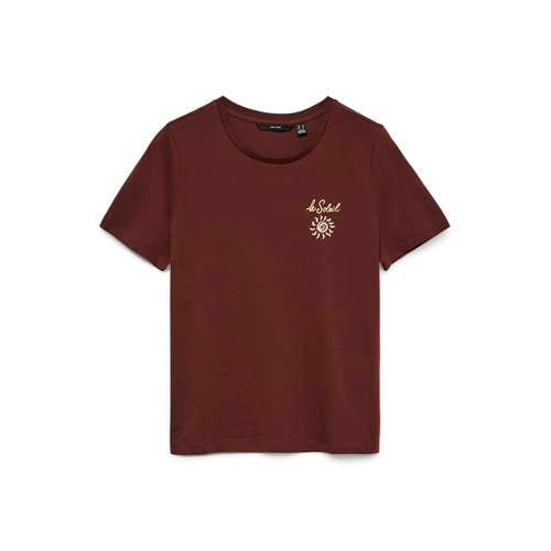 VERO MODA T-shirt donkerbruin afbeelding