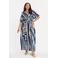 YOEK gestreepte maxi jurk blauw