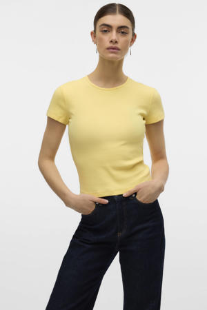 jersey T-shirt lichtgeel