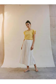thumbnail: VERO MODA top broderie lichtgeel