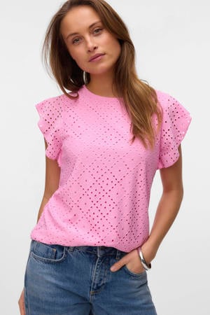 top broderie roze