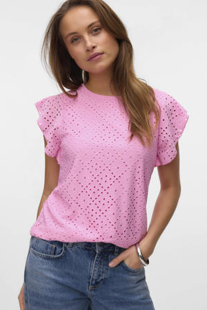 top broderie roze