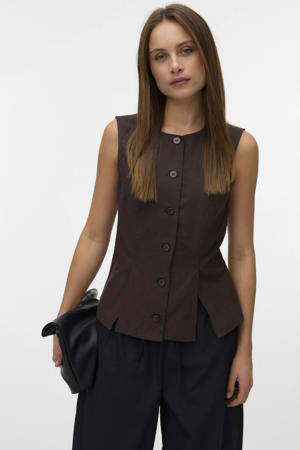 gilet donkerbruin