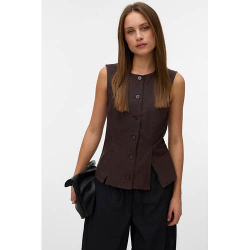 VERO MODA gilet donkerbruin afbeelding