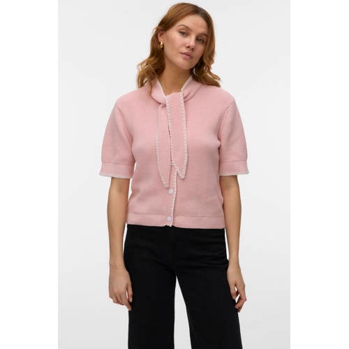 VERO MODA vest lichtroze gebreid afbeelding