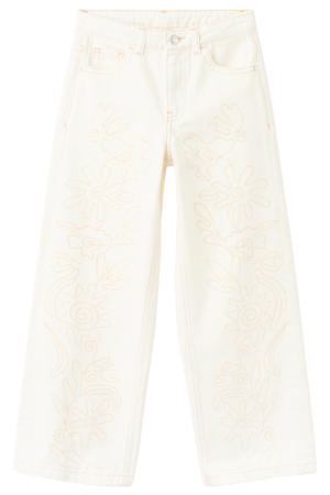 high waist wide leg jeans ecru