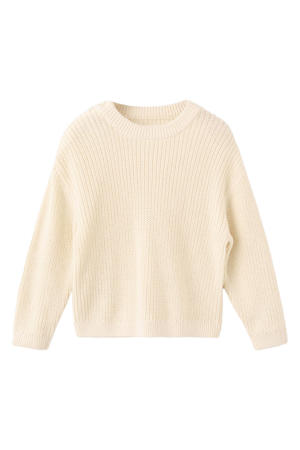 trui beige rib gebreid