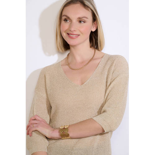 LOLALIZA top goud met lurex afbeelding