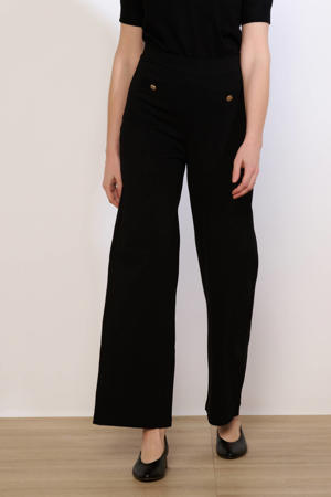straight high waist cropped broek