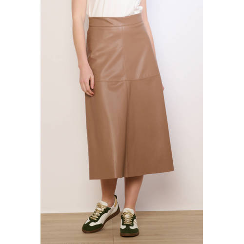 LOLALIZA imitatieleren rok beige afbeelding