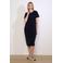 LOLALIZA midi jurk donkerblauw
