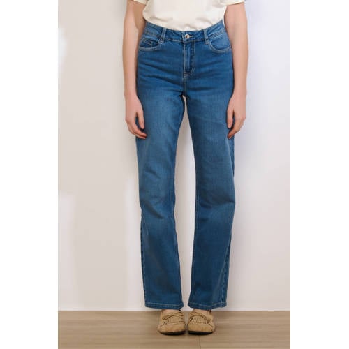 LOLALIZA high waist straight leg jeans medium blue denim afbeelding