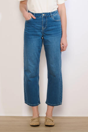 high waist straight leg jeans light blue denim