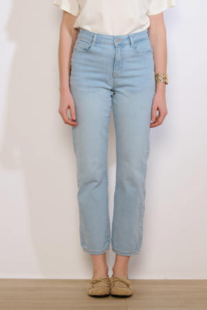 high waist regular fit jeans light blue denim