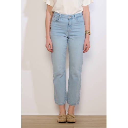 LOLALIZA high waist regular fit jeans light blue denim afbeelding