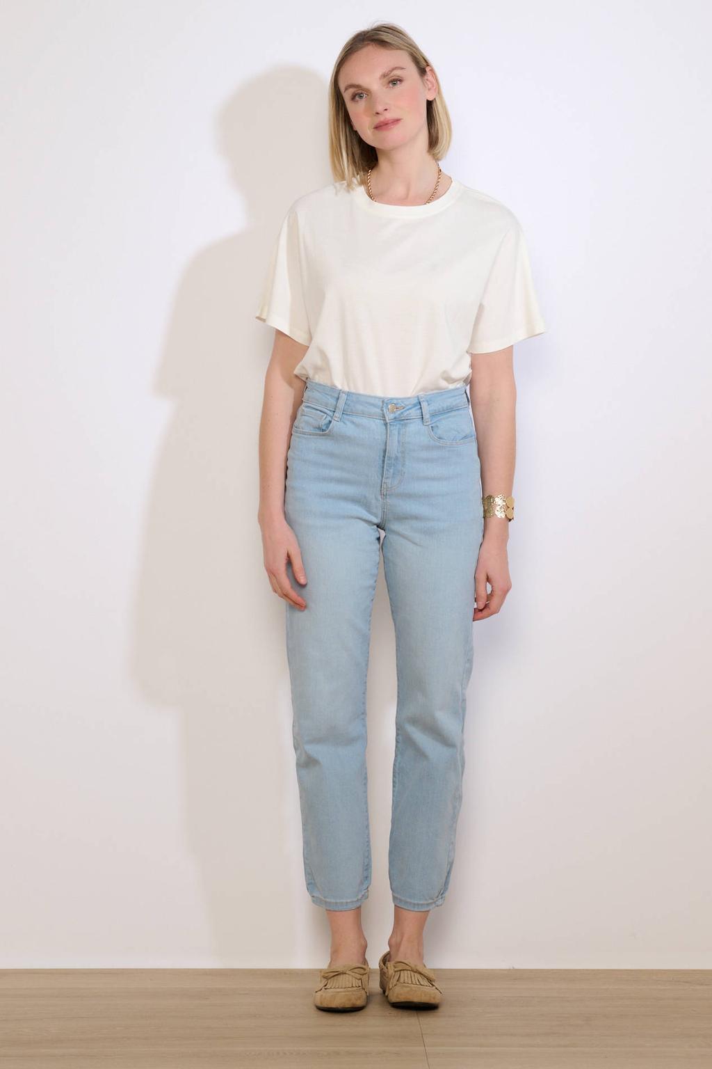 Light blue denim dames LOLALIZA high waist regular fit jeans van denim met effen
